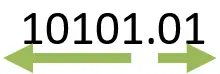5) التحويل من العشري الى الثنائي بطريقة القسمة - الجزء الصحيح  والكسر - مثال 9